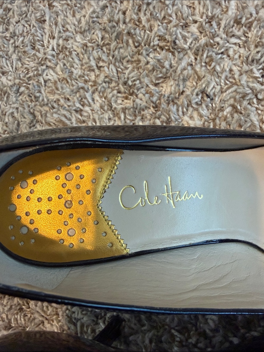 Cole Haan Black Patent Pointed-Toe Pumps - Picture 2 of 6